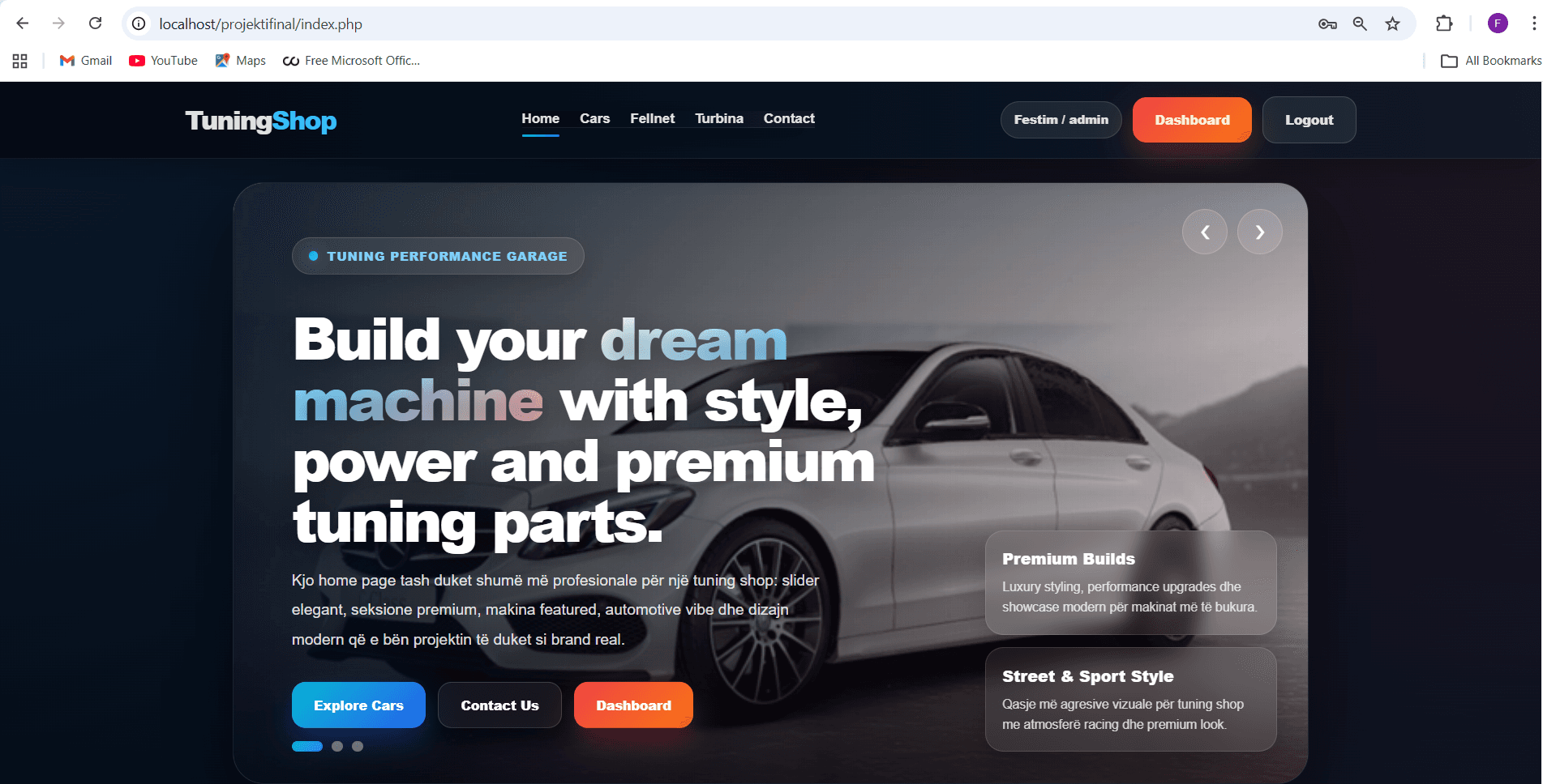 Car Tuning Website